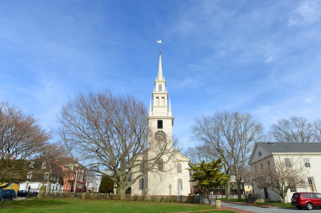 White exterior of Trinity Church