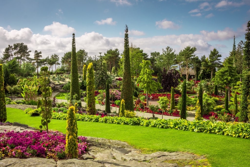 Lush landscape of Flor & Fjære Garden, Stavanger