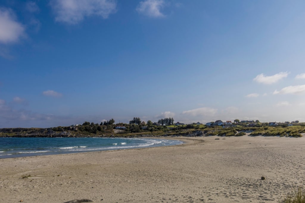 Quiet beach of Ølberg Beach, near Stavanger