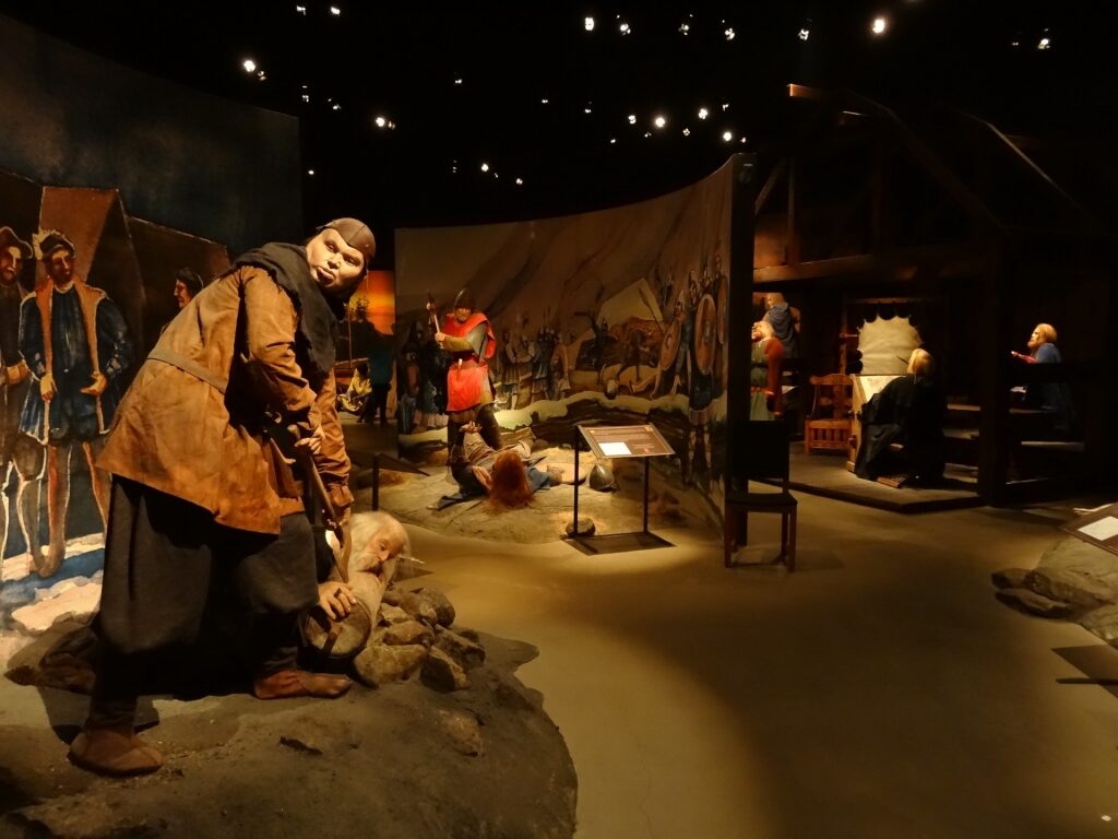 Exhibit inside the Viking Saga Museum
