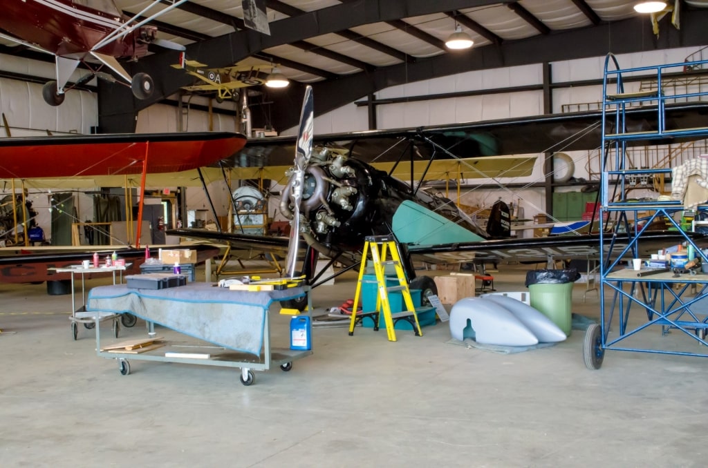 View inside the Owl’s Head Transportation Museum