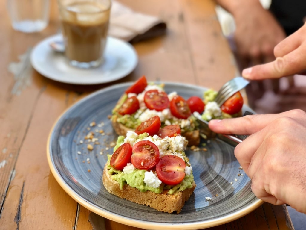 Plate of Smashed avocado