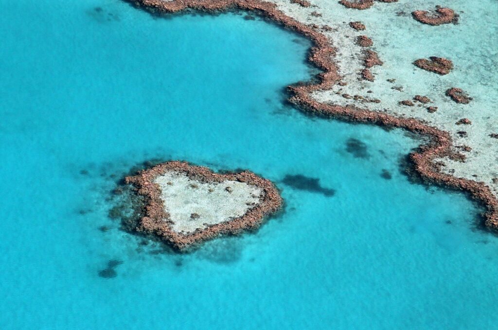 Aerial view of Heart Reef
