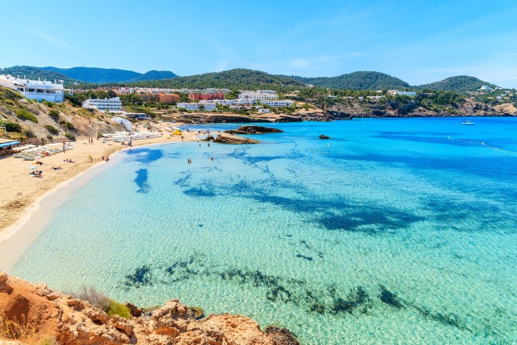 Clear blue water of Cala Tarida