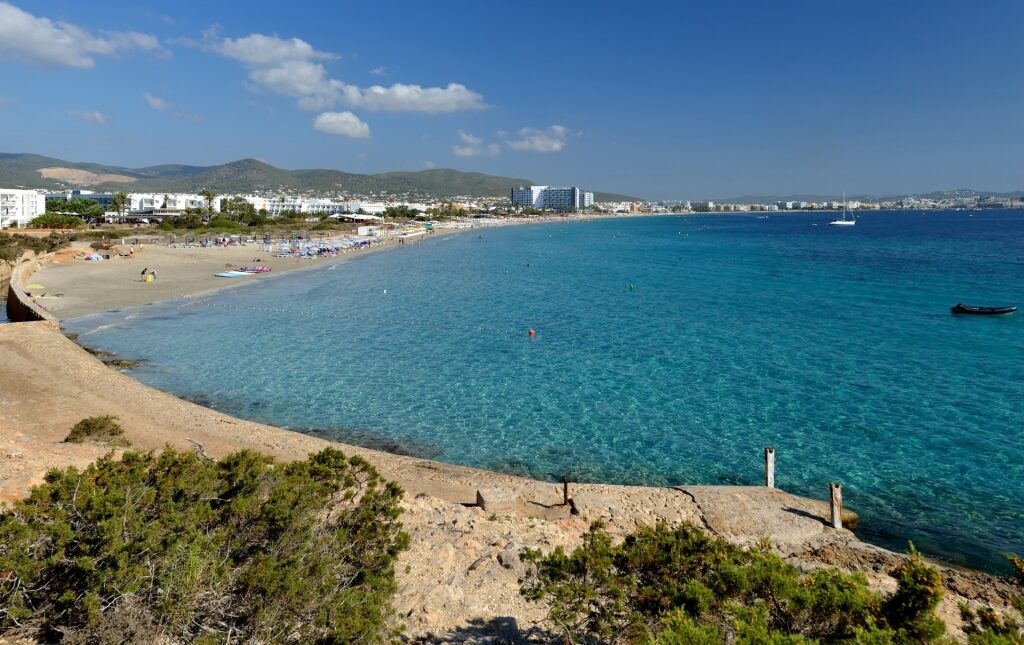 Brown sands of Playa d'en Bossa