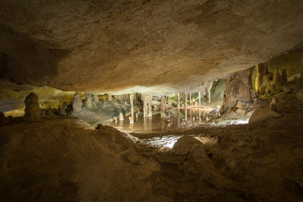 Limestone inside Can Marçà Caves