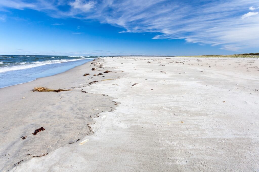 Long stretch of sand in Crane Beach