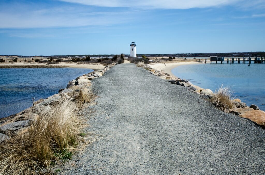 Pathway along Lighthouse Beach in Martha's Vineyard, Massachusetts