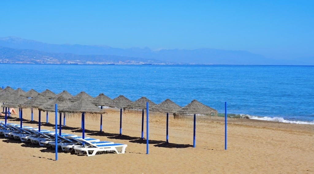 Sandy beach of Bajondillo Beach, Malaga