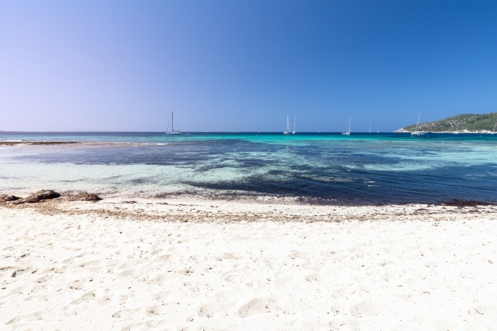 White sands of Las Salinas Beach, Ibiza