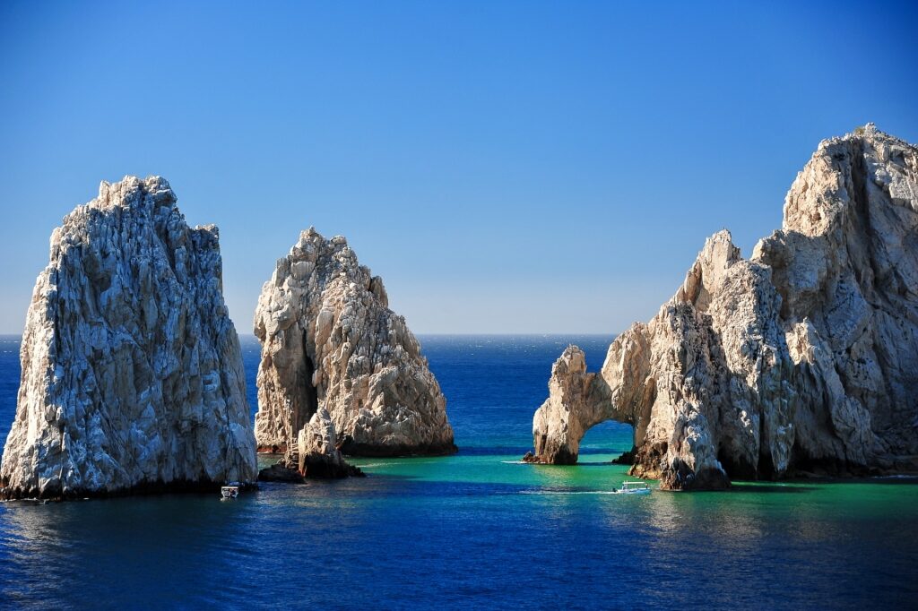 Iconic rock formations in Land’s End, Cabo San Lucas