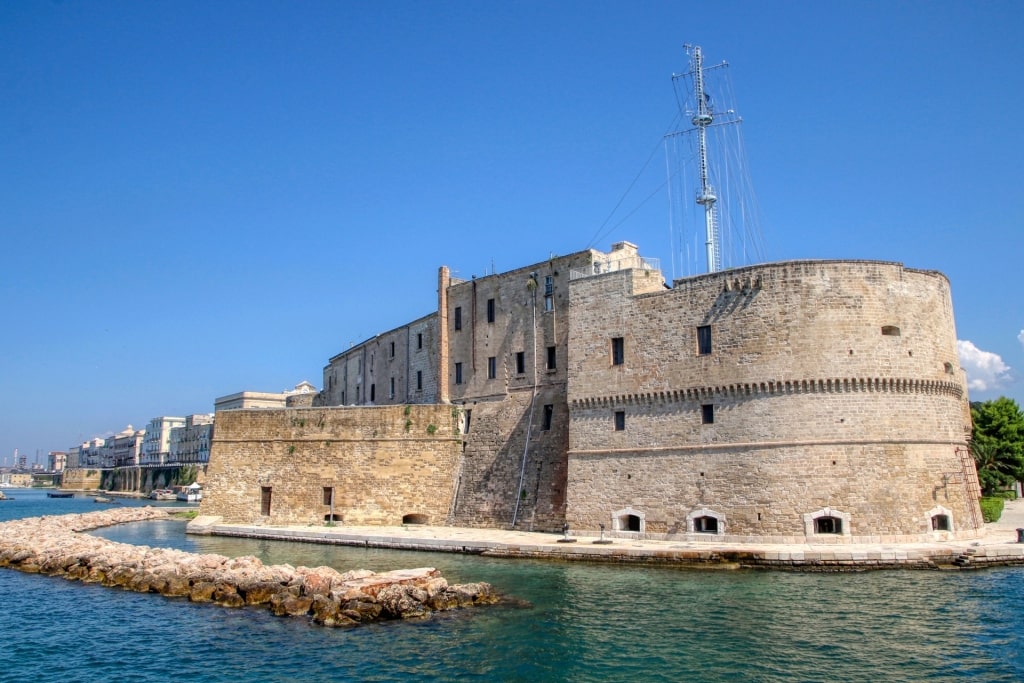 Majestic exterior of Castello Aragonese