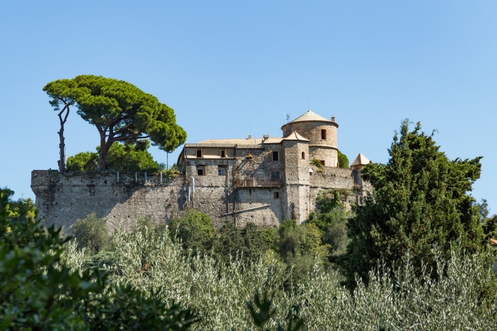 Lush landscape of Castello Brown, Portofino