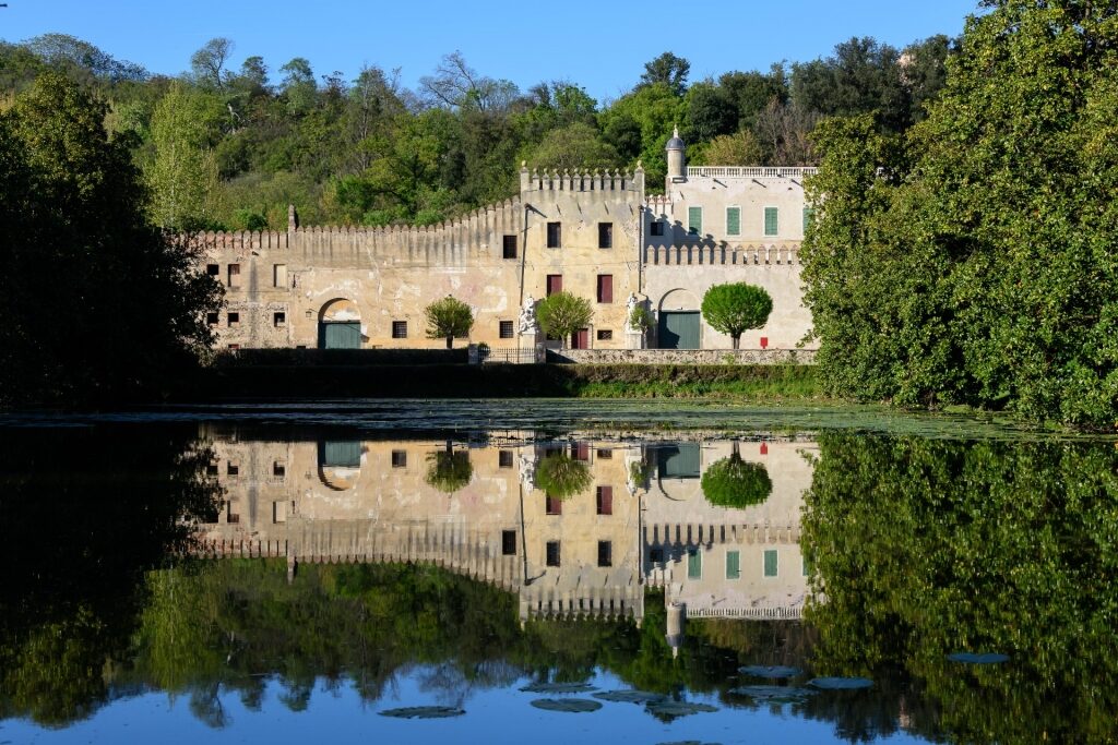 Gorgeous Castello del Catajo reflecting on water