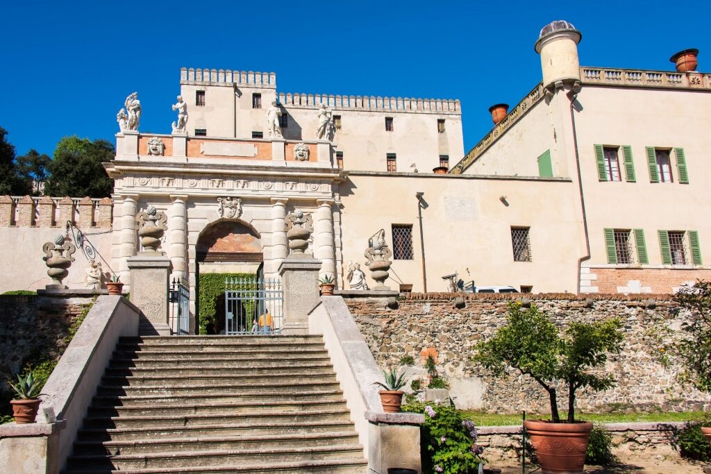 Beautiful exterior of Castello del Catajo, Padua, near Ravenna