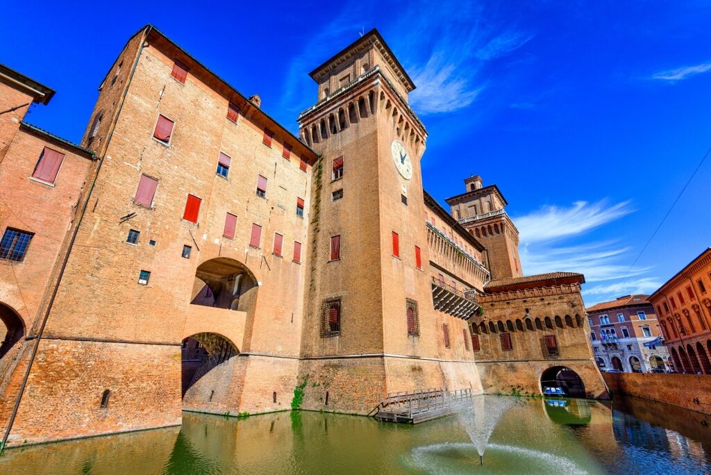 Beautiful Castello Estense in Ferrara, near Ravenna