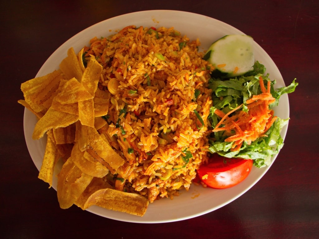 Plate of Arroz con pollo