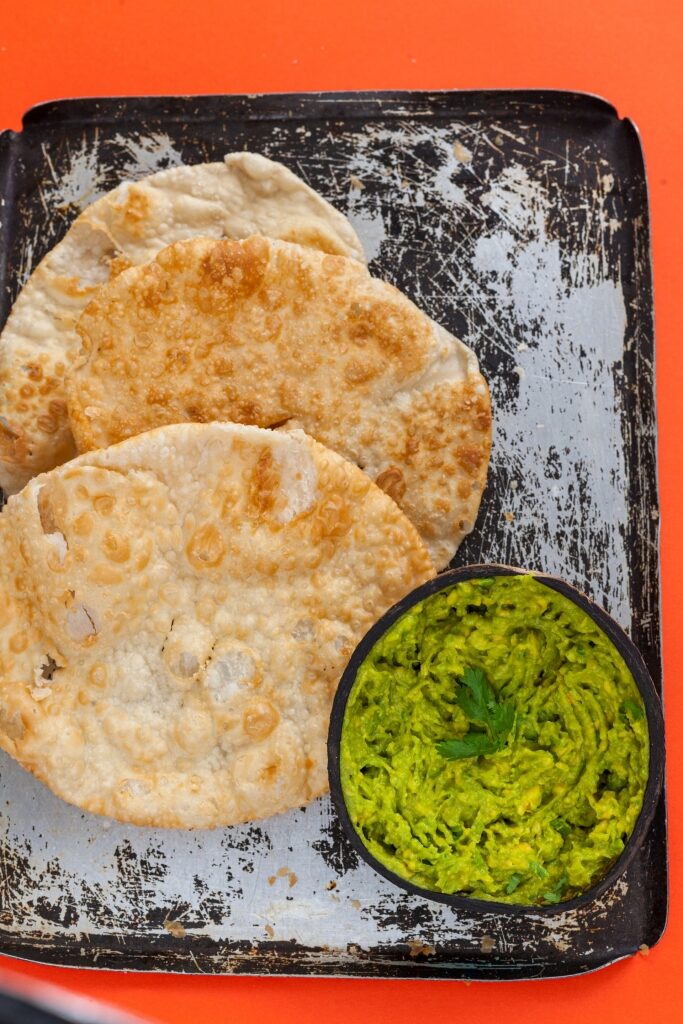 Dominican flatbread with dip