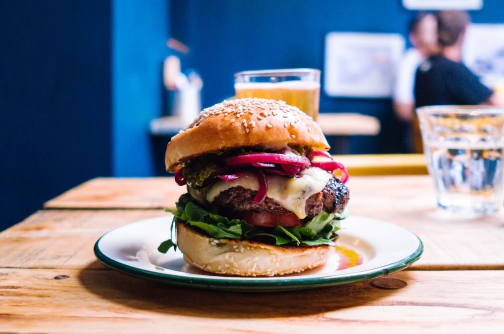 Chimichurri Burger, popular Dominican food