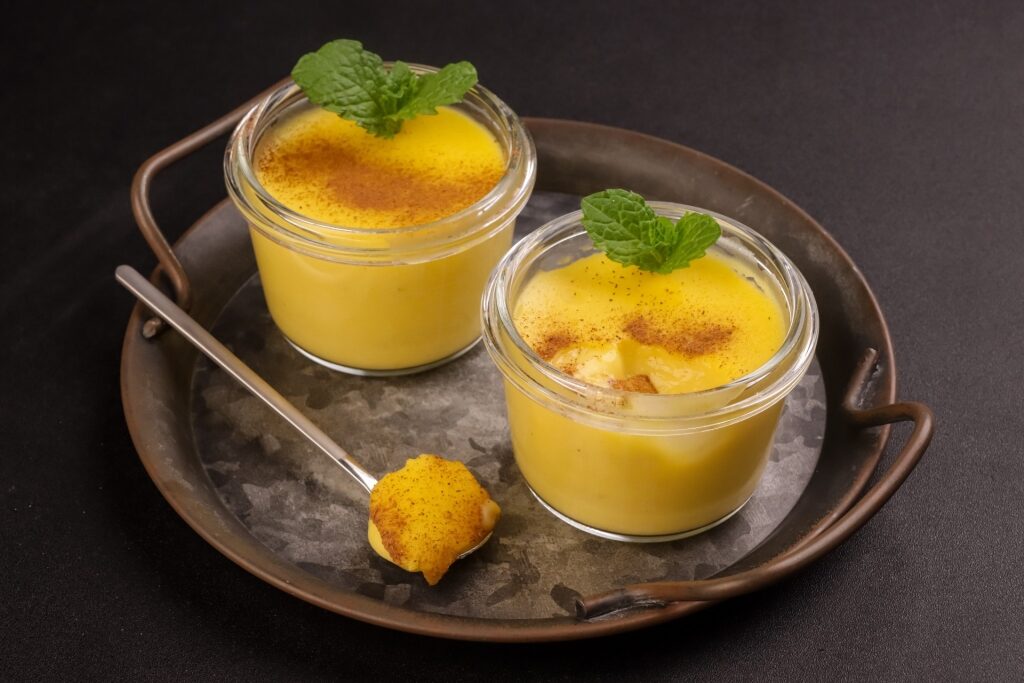 Cups of decadent majarete