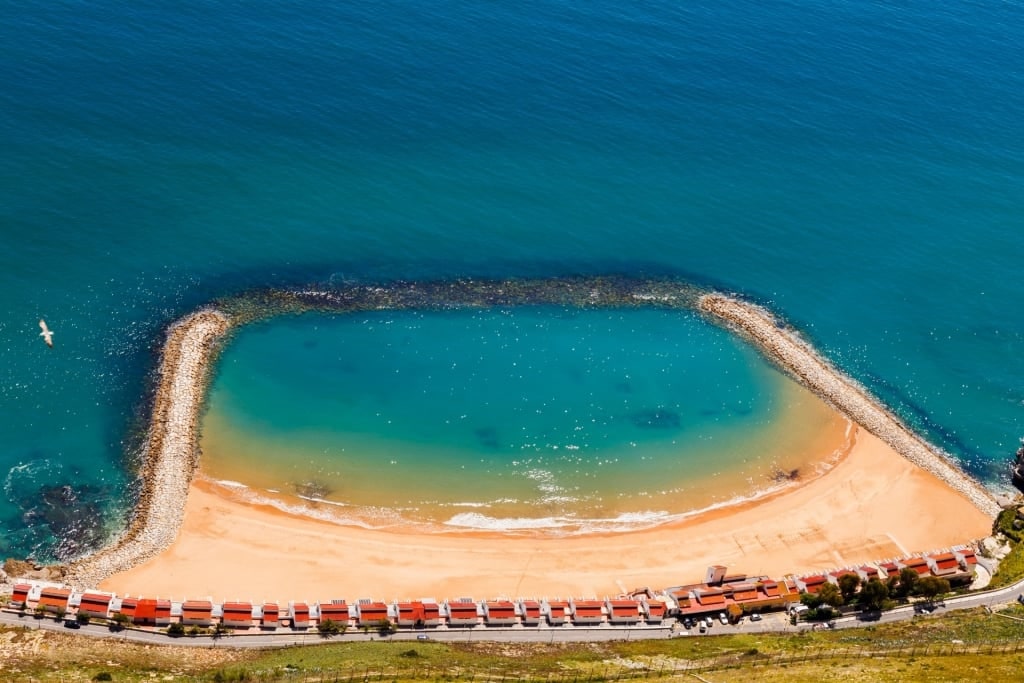 Aerial view of Sandy Bay