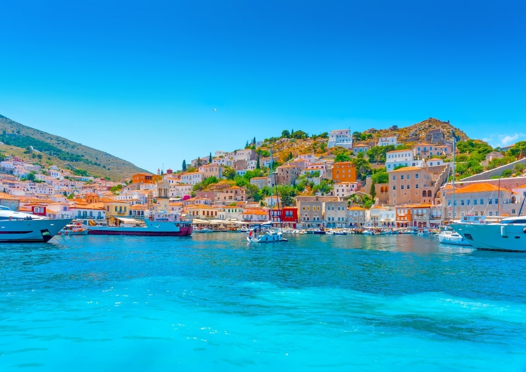 Clear blue waters of Greece