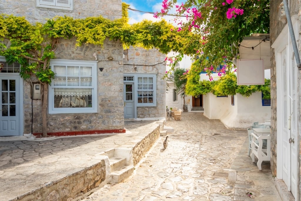 Cobbled street in Hydra