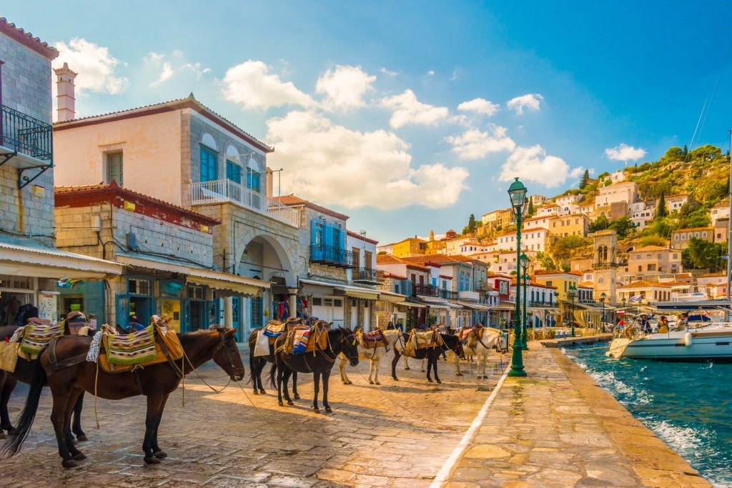 Hydra Greece waterfront