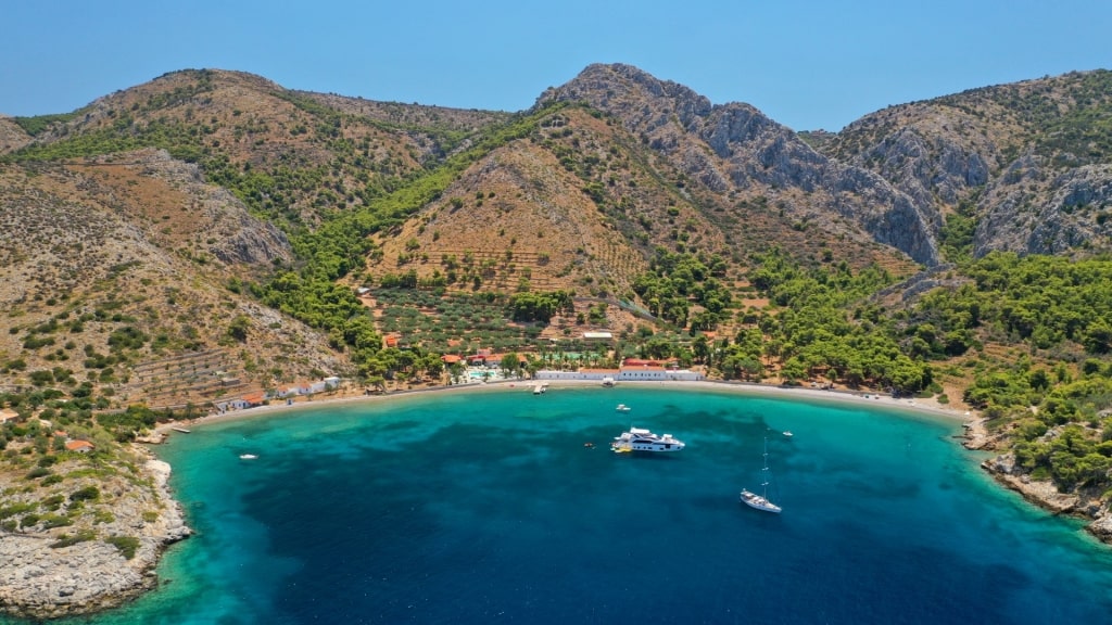 Mountains surrounding Molos Beach