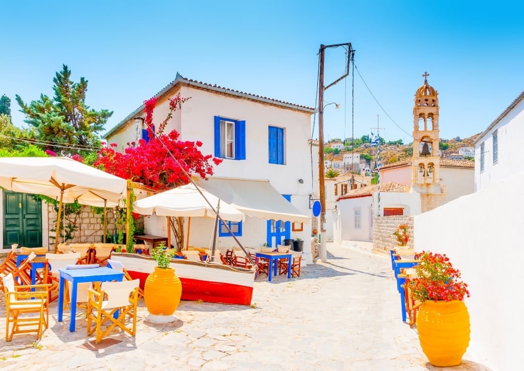 Quaint street in Hydra