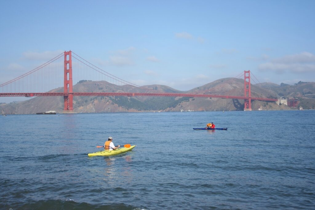 People kayaking in San Francisco