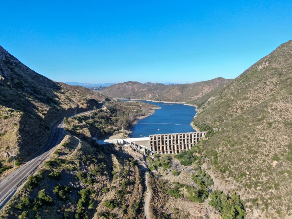 Mountains surrounding Lake Hodges Reservoir, near San Diego