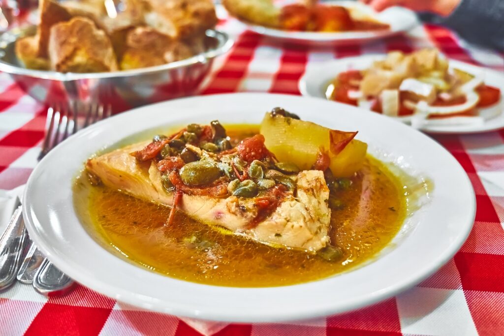 Fish dish in Messina