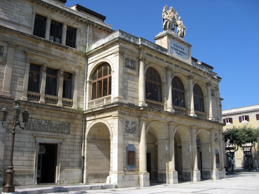 Gorgeous facade of Theater Vittorio Emanuele II
