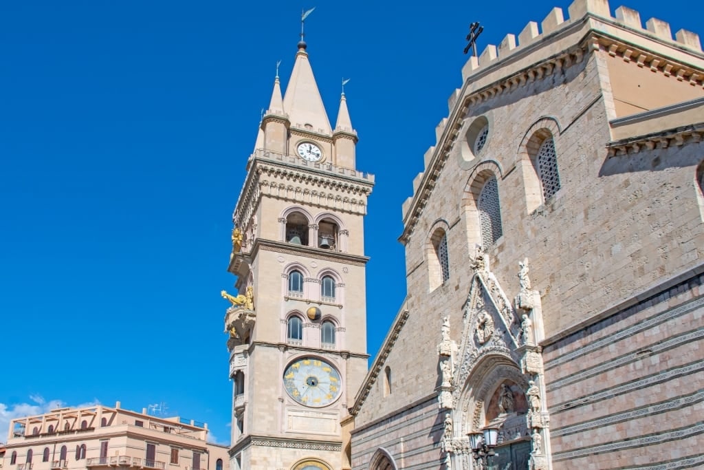 Iconic bell tower in Piazza Duomo