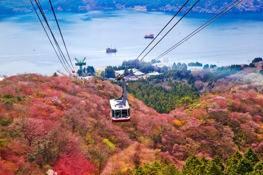 Hakone Komagatake Ropeway in autumn