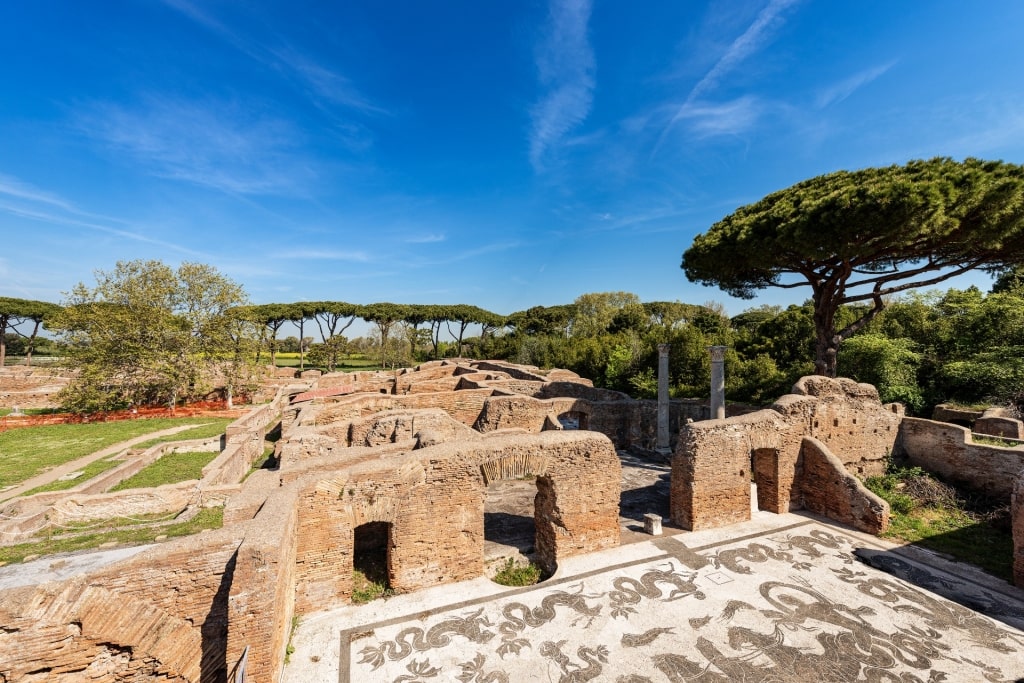 Historic site of the Bath of Neptune, Ostia Antica