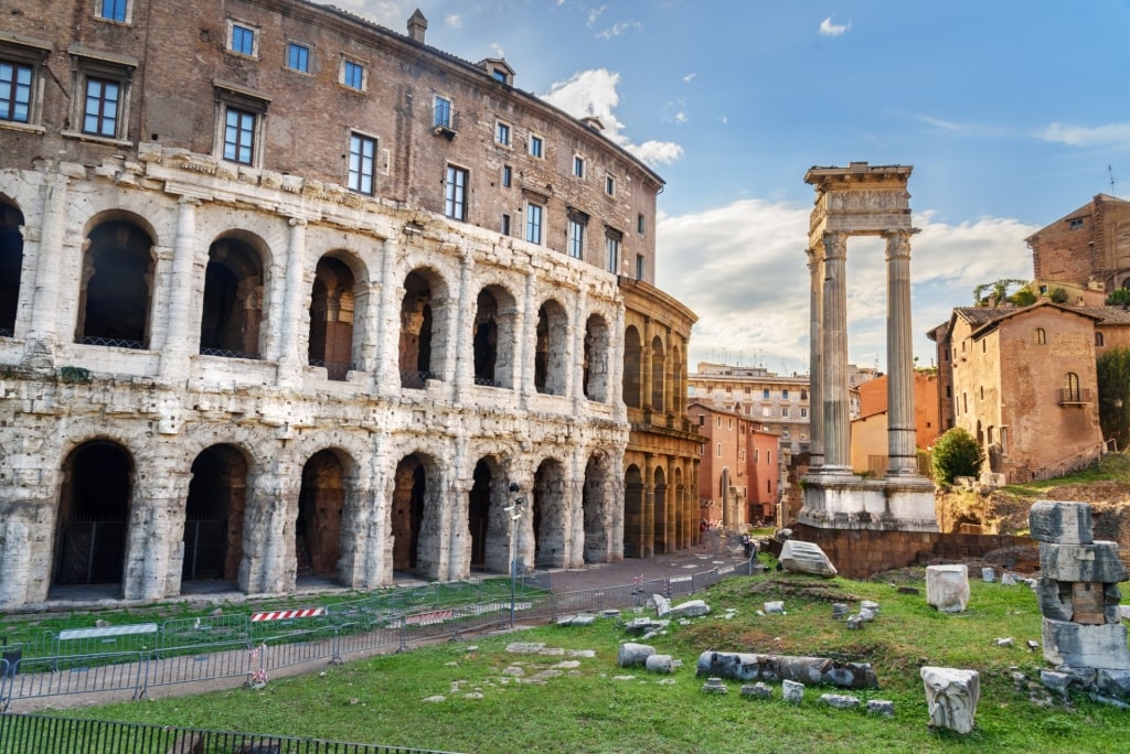 Side view of Teatro Marcello