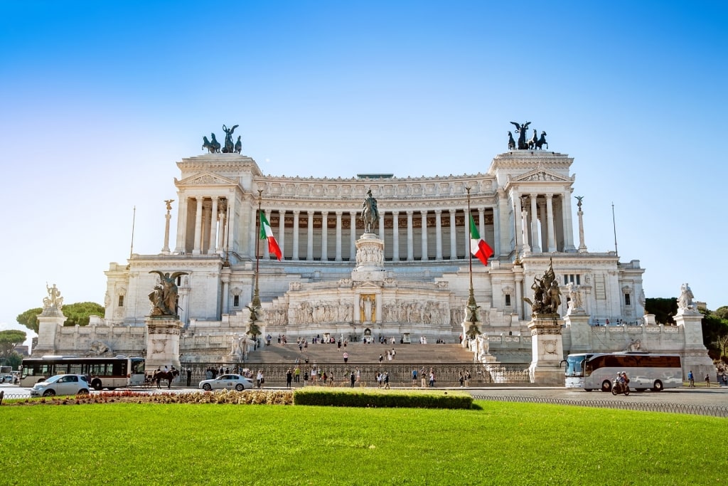 Majestic exterior of Victor Emanuele II Monument