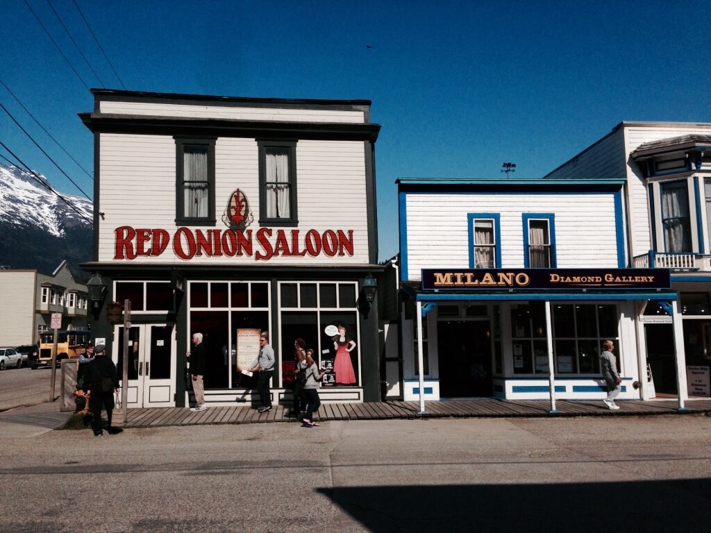 Iconic bar of Red Onion Saloon