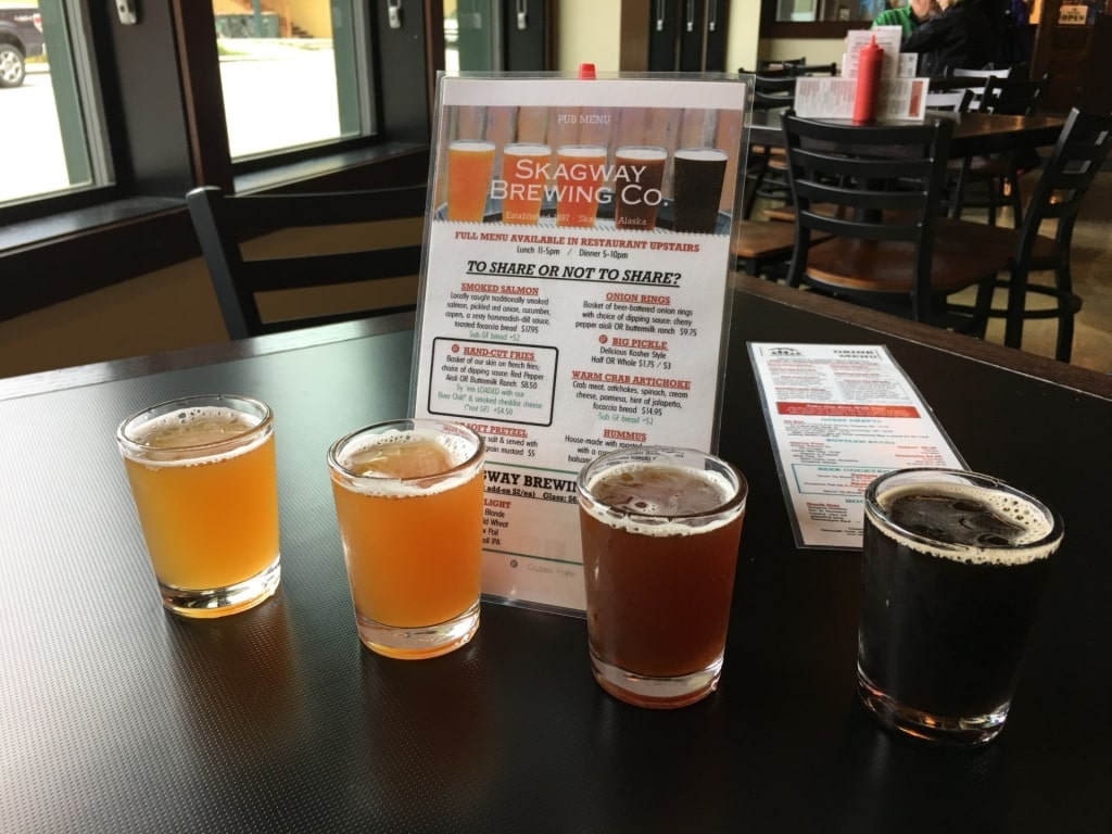 Beer tasting in Skagway Brewing Company