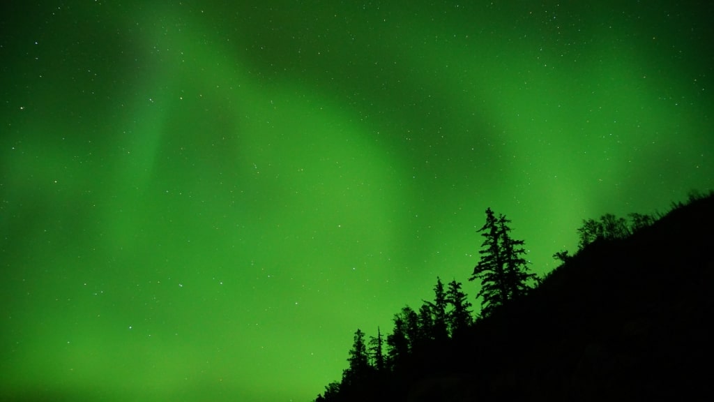 Northern lights as seen in Skagway