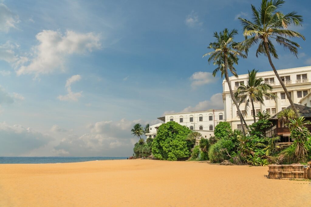 White facade of Mount Lavinia Hotel, Colombo