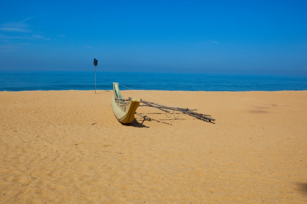 Golden sands of Mount Lavinia Beach, Colombo