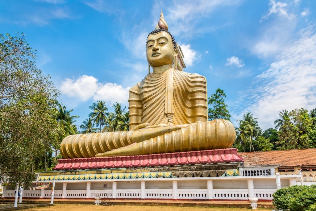 Massive buddha statue in Wewurukannala