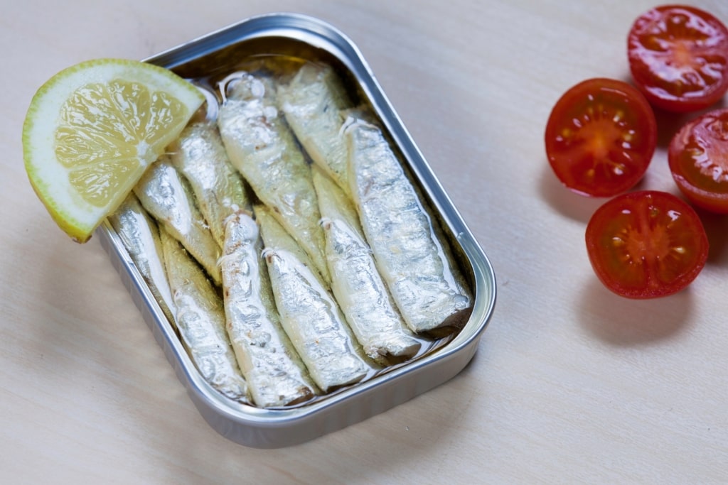 Canned sardines