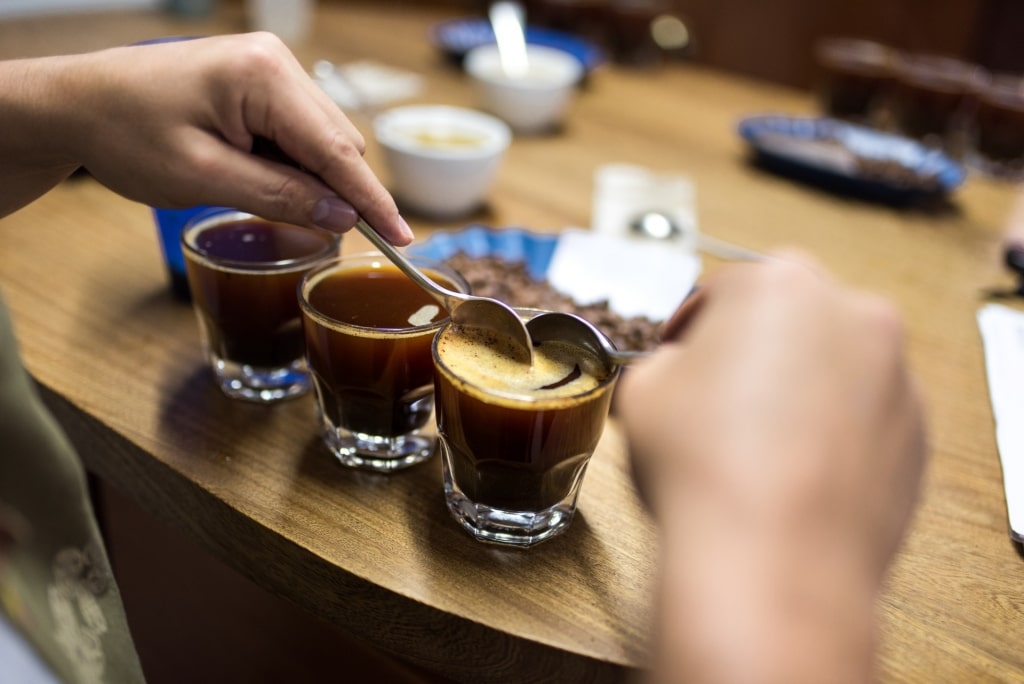 Colombian coffee tasting