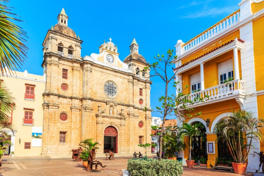 Beautiful street view of Sanctuary of San Pedro Claver