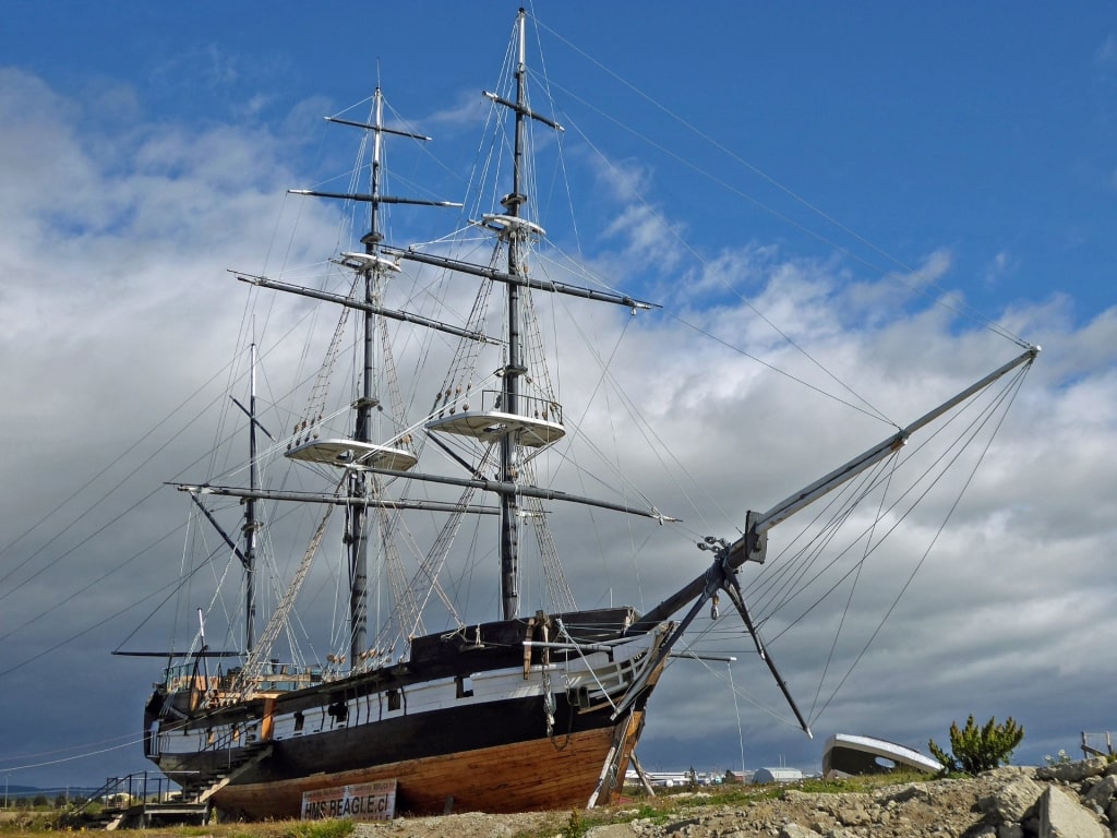 Replica of HMS Beagle in Museo Nao Victoria, Punta Arenas