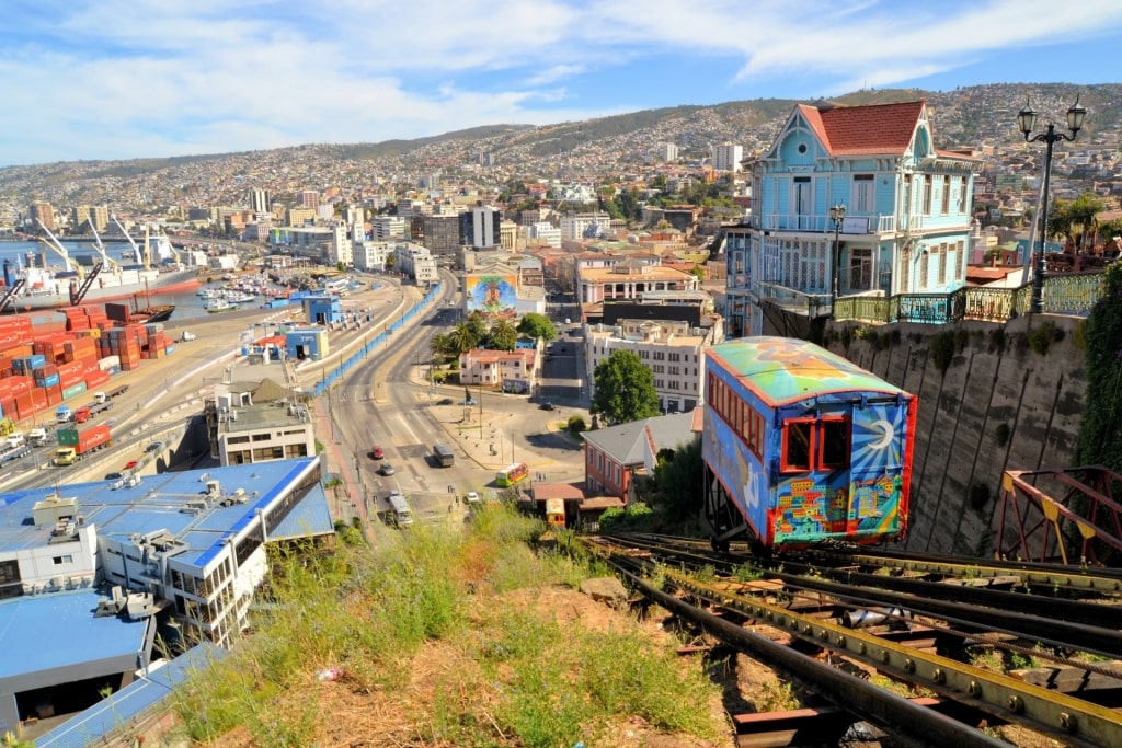 View from the funicular in Valparaiso